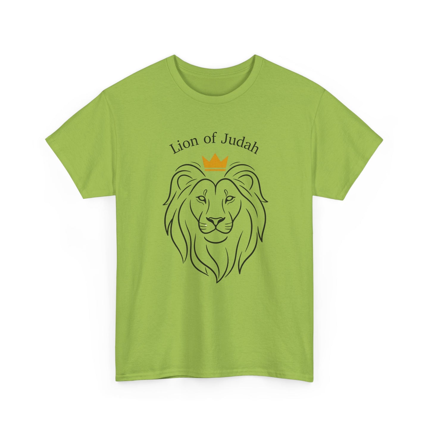 Lion of Judah T-Shirt -- Crowned Lion Christian Faith Tee