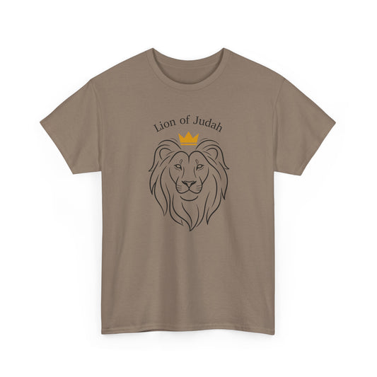 Lion of Judah T-Shirt - Crowned Lion Christian Faith Tee