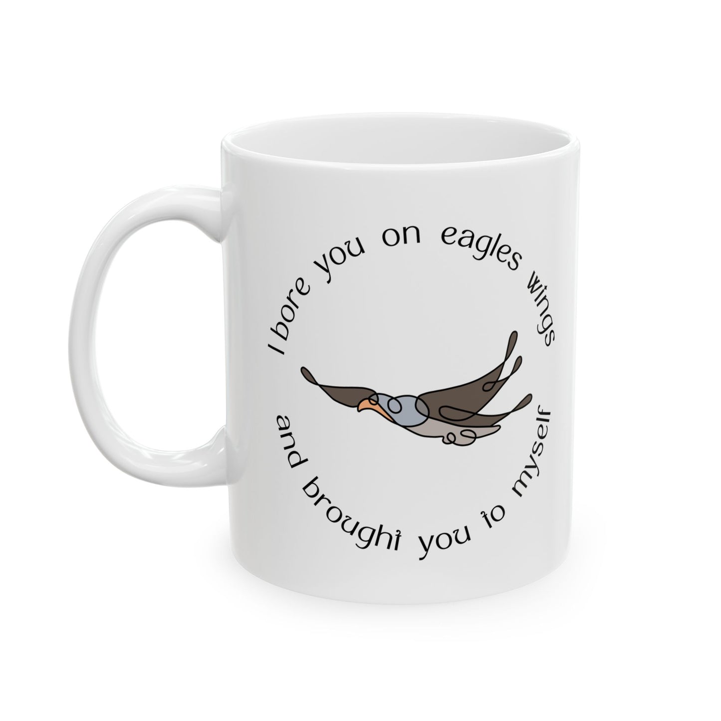 Eagles' Wings Minimalist Scripture Ceramic Mug
