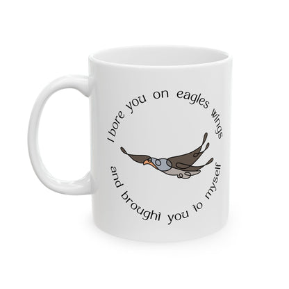 Eagles' Wings Minimalist Scripture Ceramic Mug