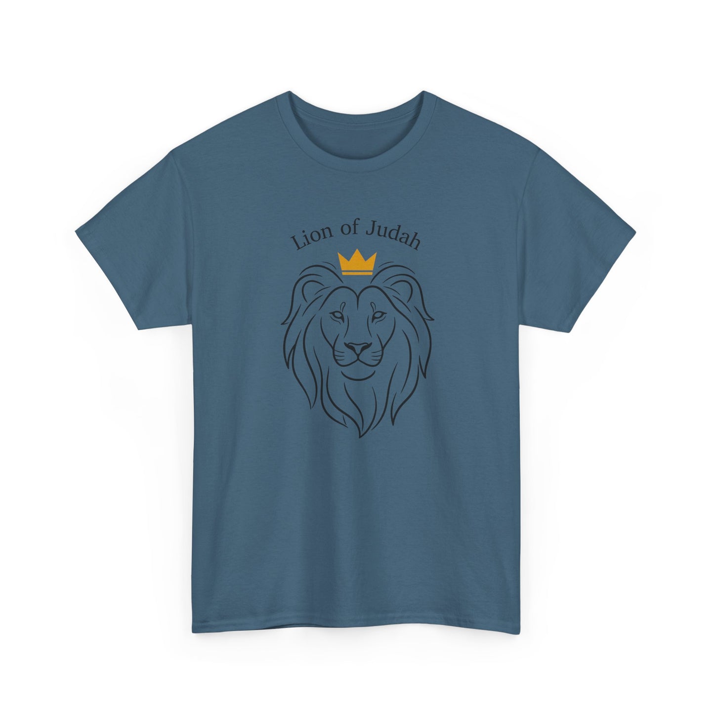 Lion of Judah T-Shirt - Crowned Lion Christian Faith Tee