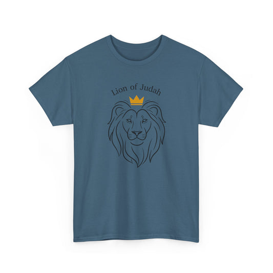 Lion of Judah T-Shirt - Crowned Lion Christian Faith Tee