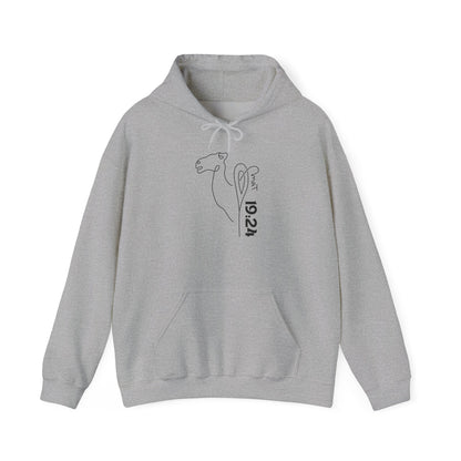 Minimalist Camel Line Art Hoodie — 'Be Cool' Graphic Sweatshirt