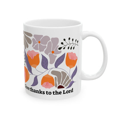 Floral Ceramic Mug, (11oz, 15oz)