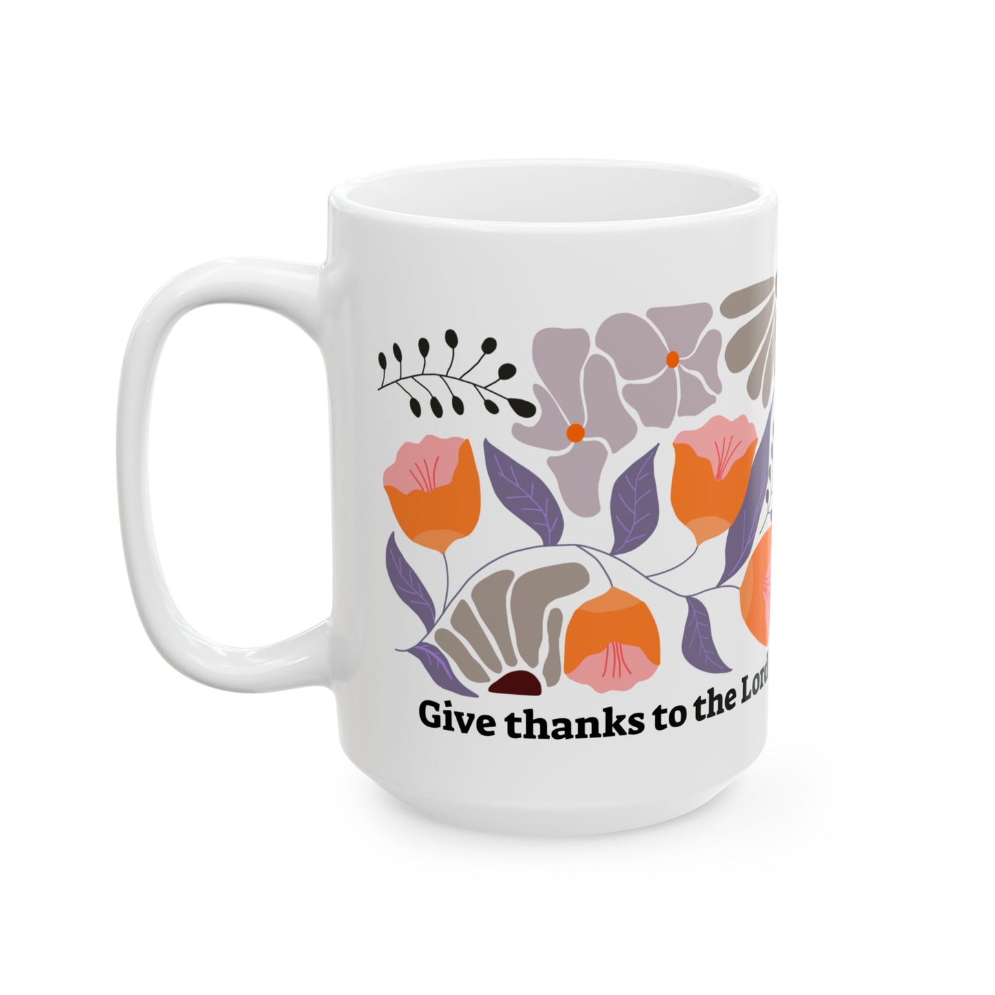 Floral Ceramic Mug, (11oz, 15oz)
