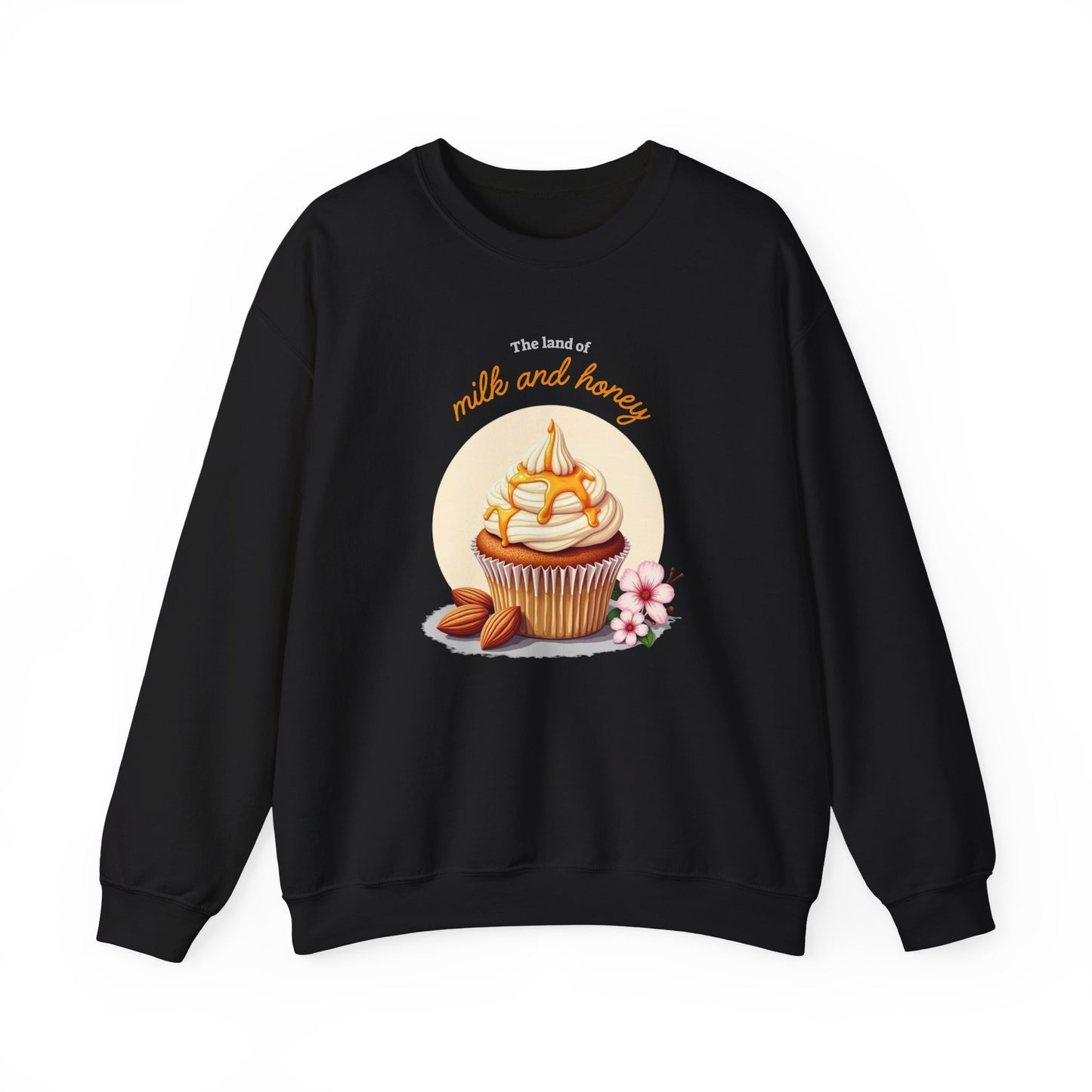 Milk and Honey Cupcake Sweatshirt — Cozy Dessert Graphic Crewneck