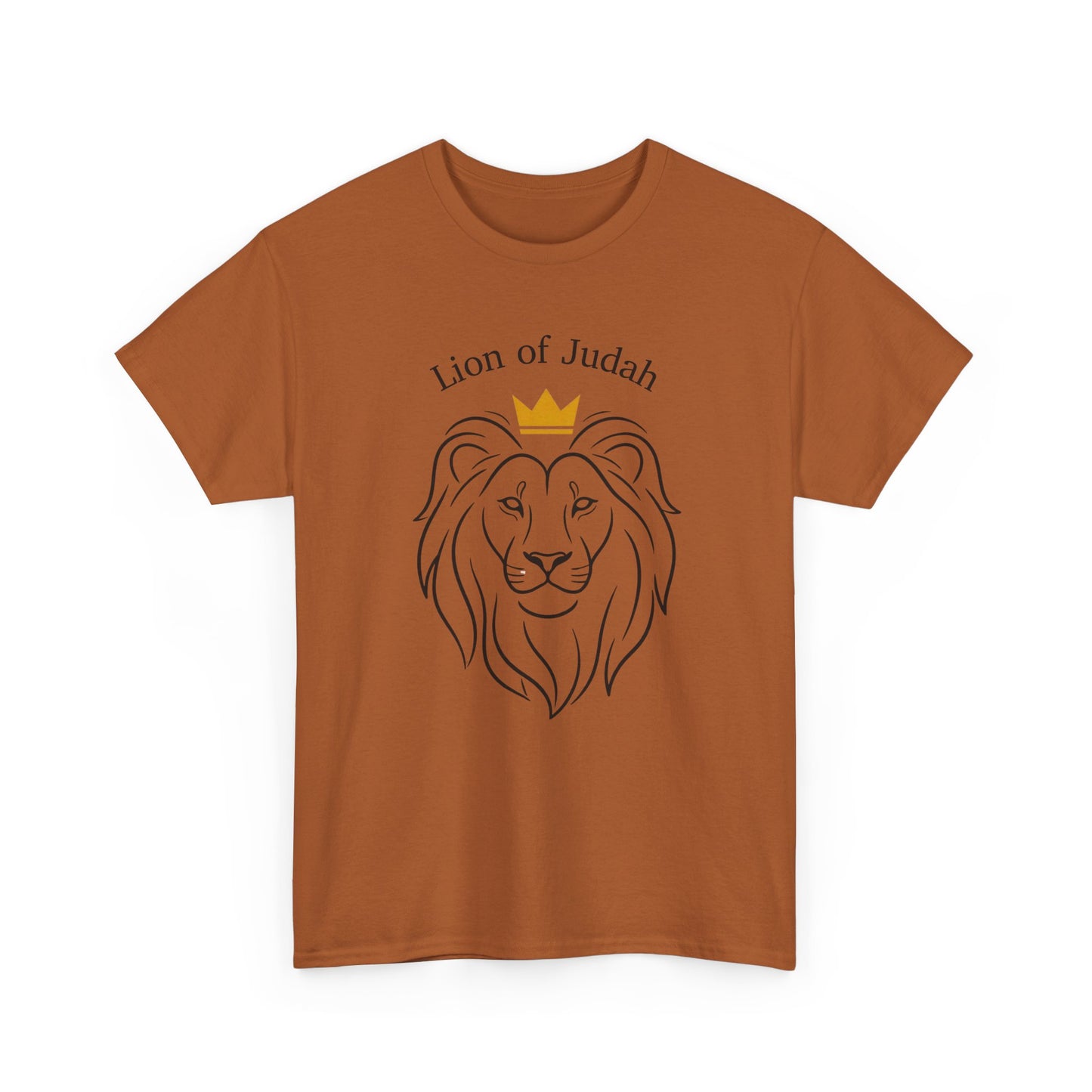 Lion of Judah T-Shirt -- Crowned Lion Christian Faith Tee