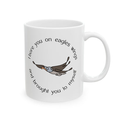 Eagles' Wings Minimalist Scripture Ceramic Mug