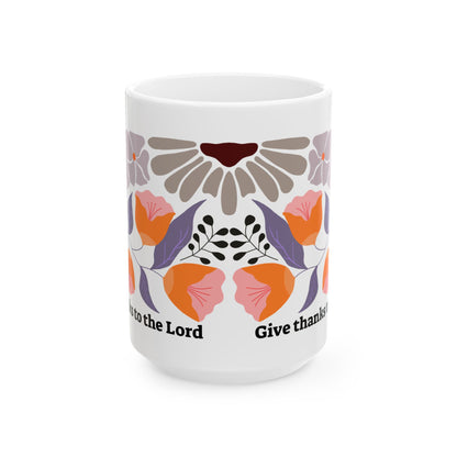 Floral Ceramic Mug, (11oz, 15oz)