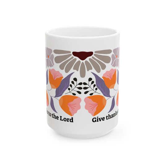 Floral Ceramic Mug, (11oz, 15oz)