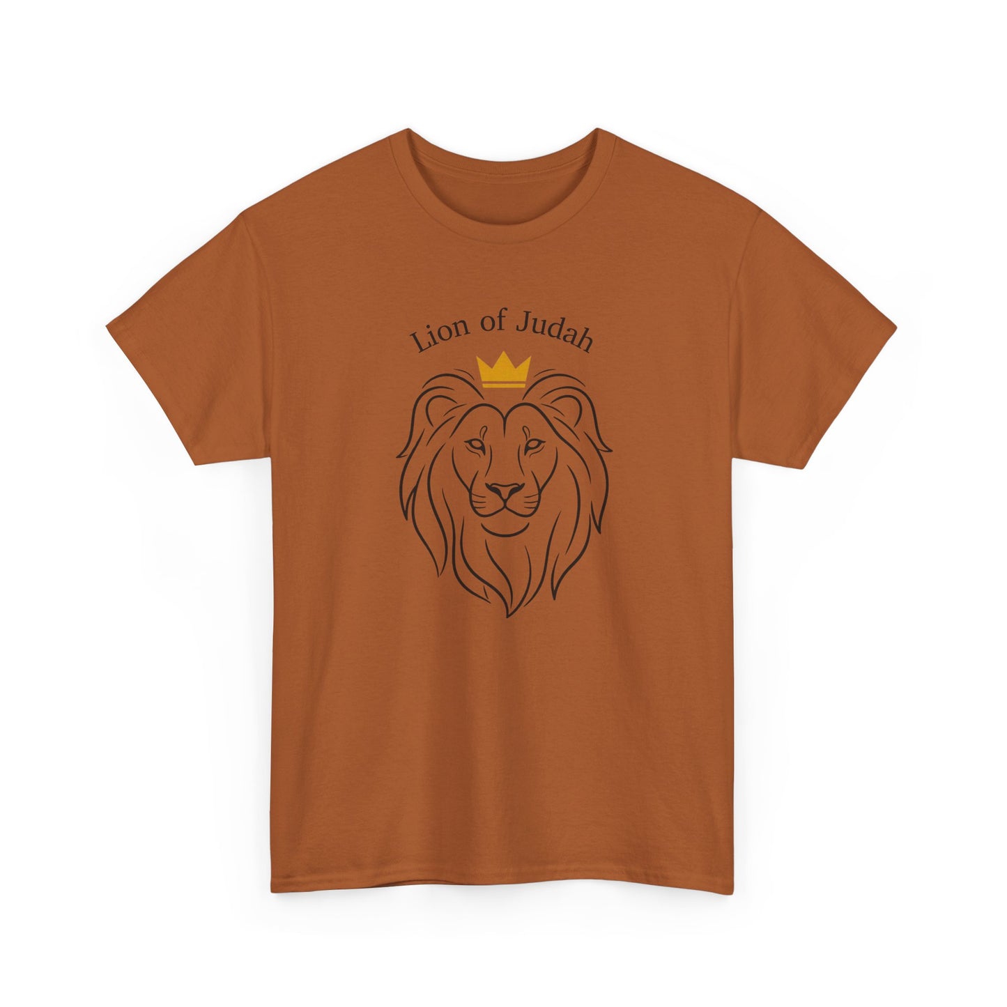 Lion of Judah T-Shirt - Crowned Lion Christian Faith Tee