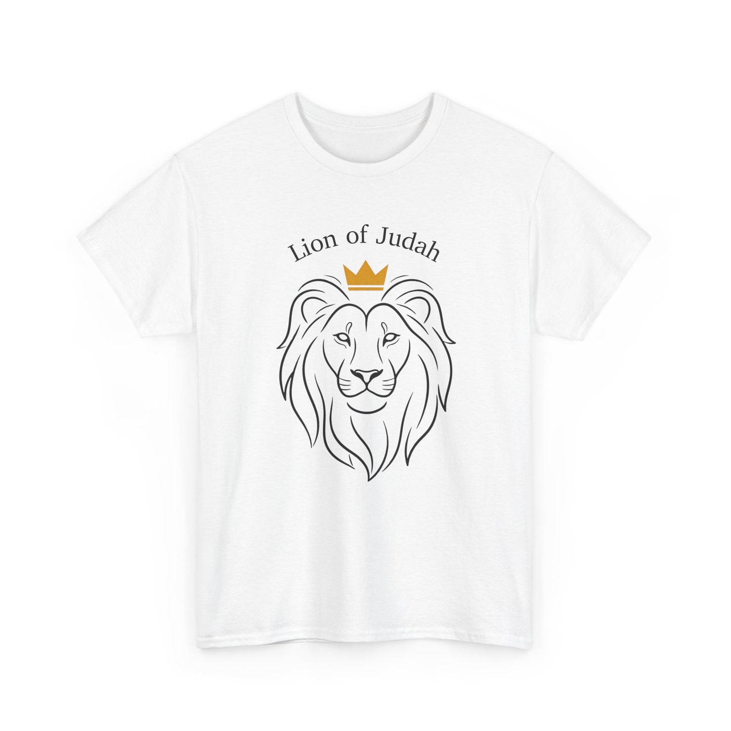 Lion of Judah T-Shirt -- Crowned Lion Christian Faith Tee