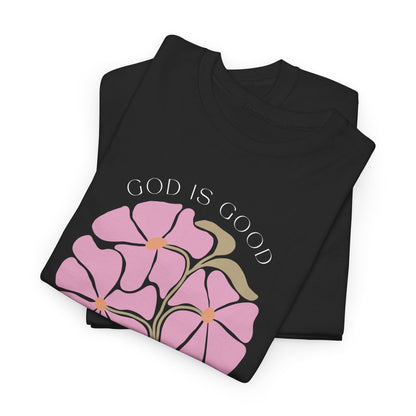 Floral pink "GOD is good" Tshirt