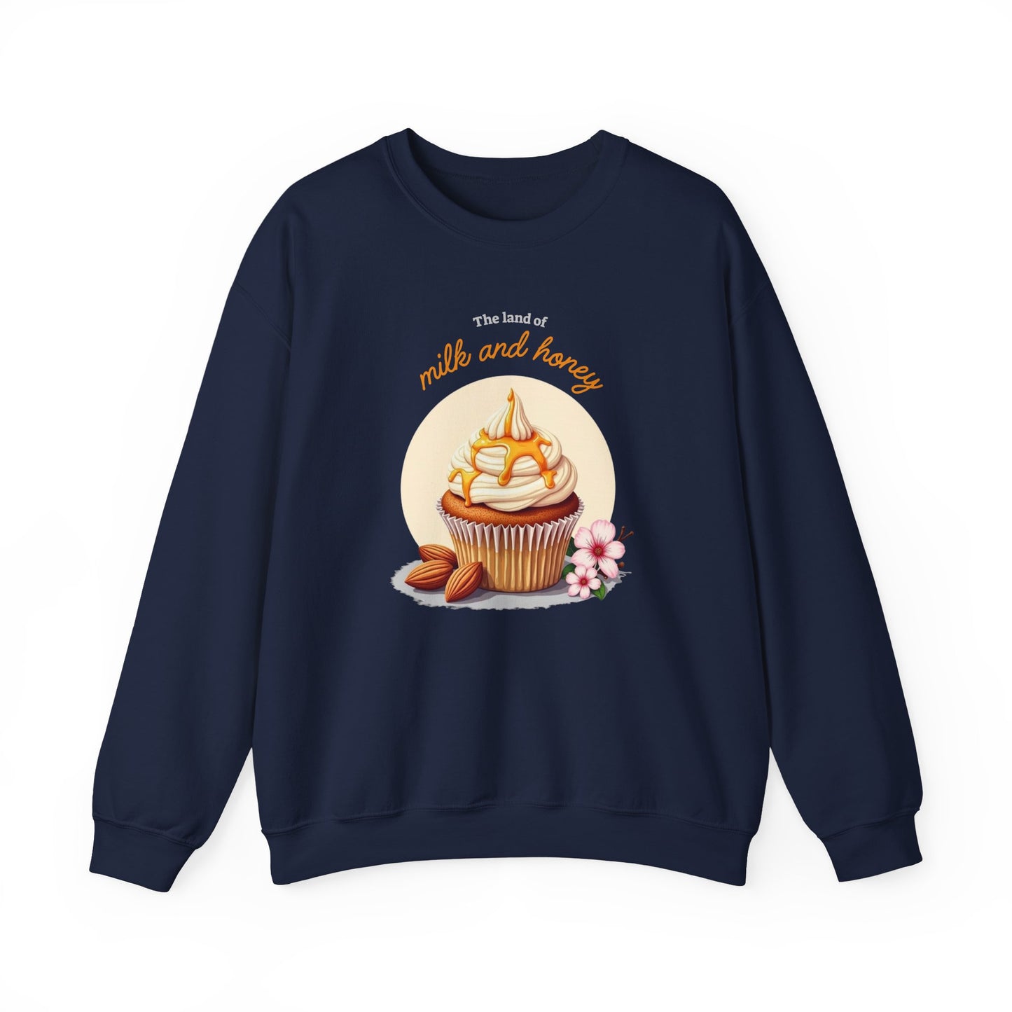 Milk and Honey Cupcake Sweatshirt — Cozy Dessert Graphic Crewneck