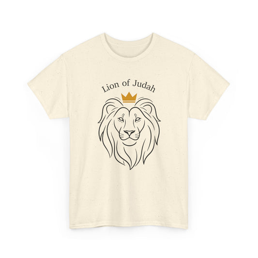 Lion of Judah T-Shirt -- Crowned Lion Christian Faith Tee