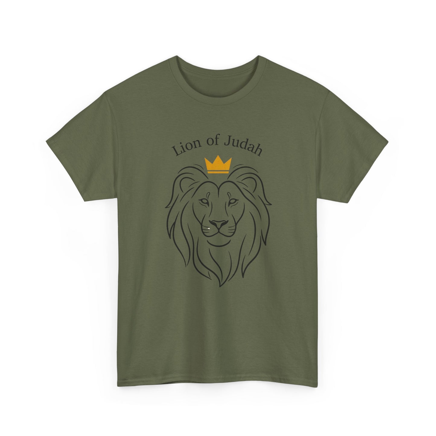 Lion of Judah T-Shirt -- Crowned Lion Christian Faith Tee