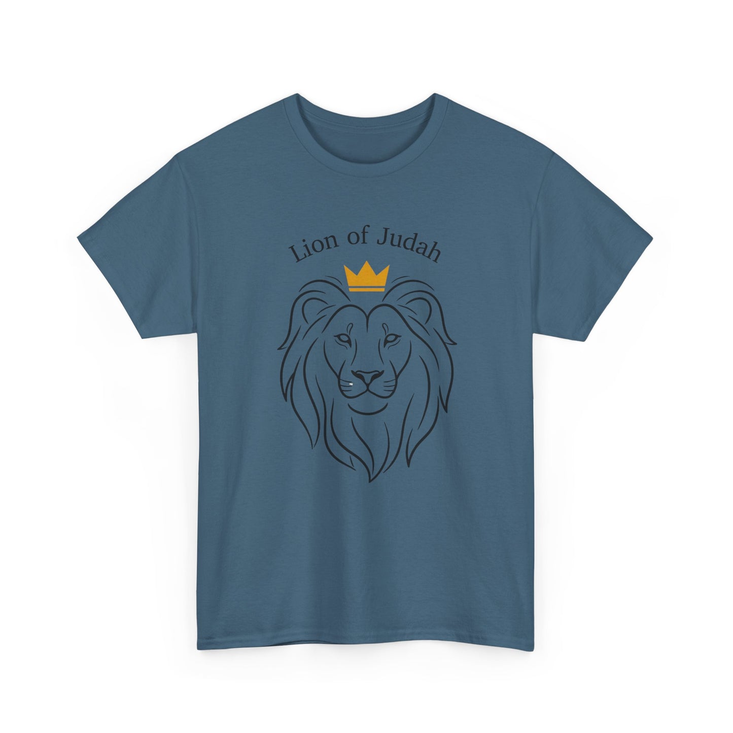Lion of Judah T-Shirt -- Crowned Lion Christian Faith Tee