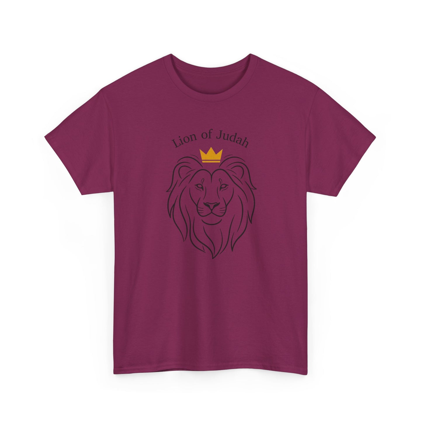 Lion of Judah T-Shirt - Crowned Lion Christian Faith Tee