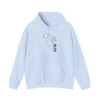 Minimalist Camel Line Art Hoodie — 'Be Cool' Graphic Sweatshirt