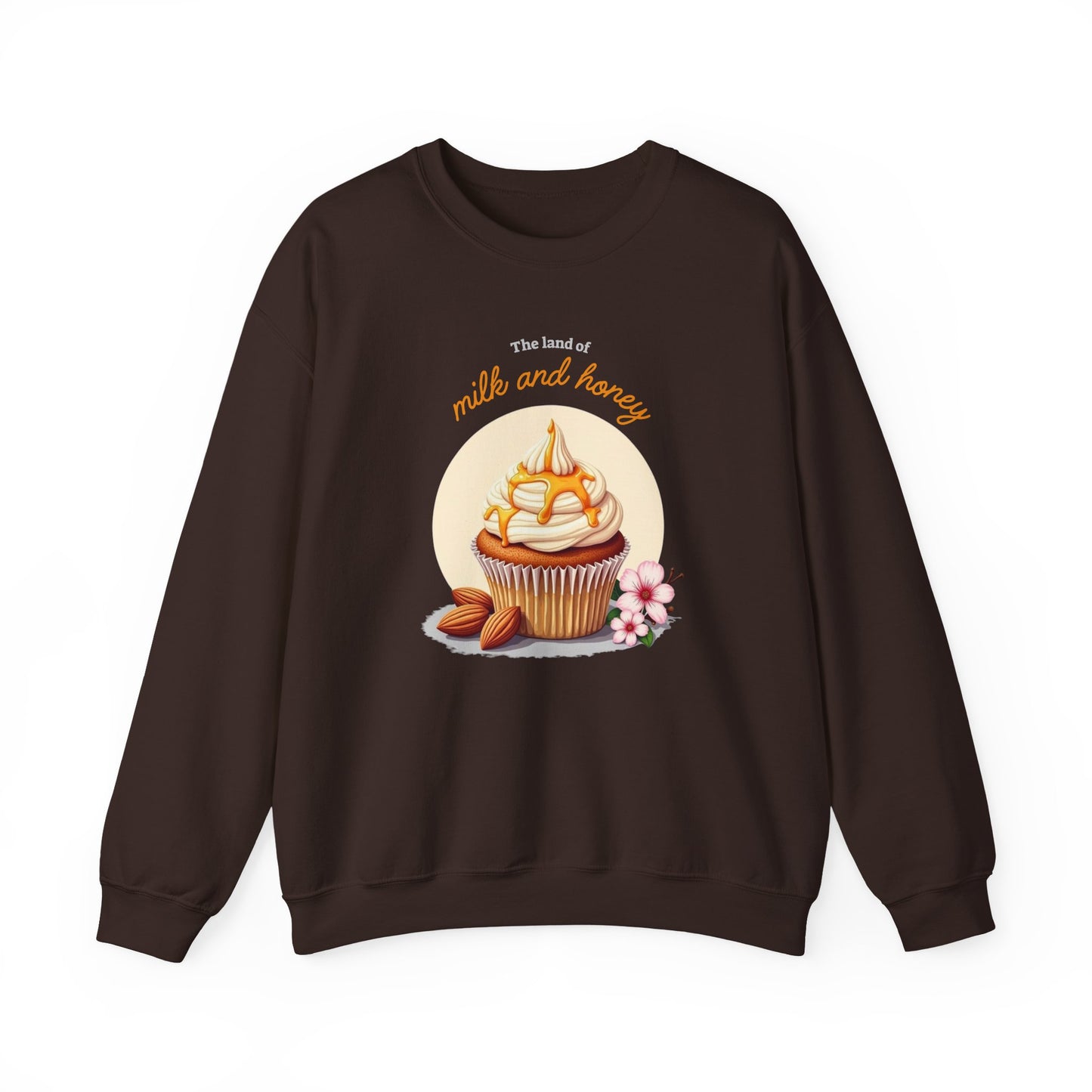Milk and Honey Cupcake Sweatshirt — Cozy Dessert Graphic Crewneck