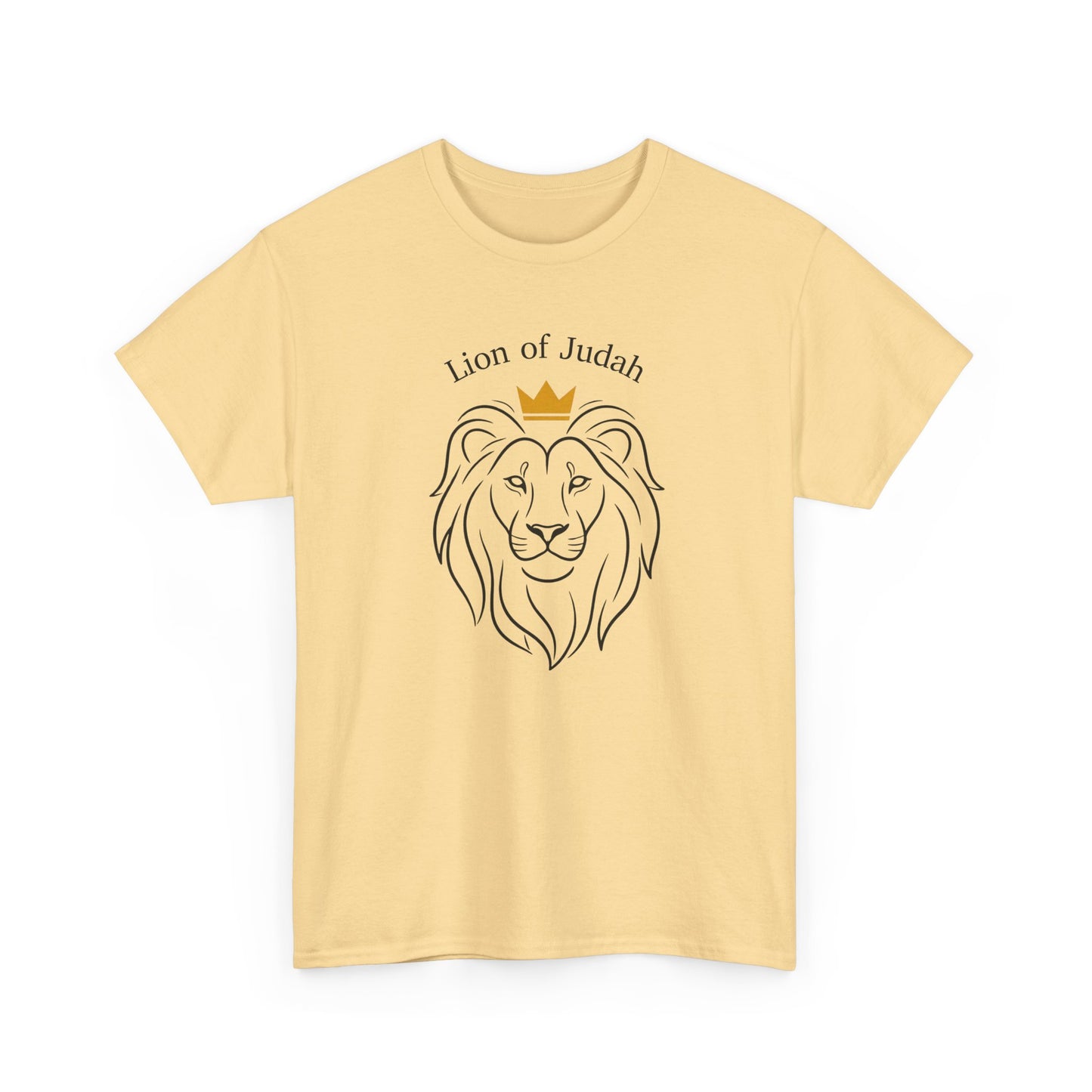 Lion of Judah T-Shirt - Crowned Lion Christian Faith Tee