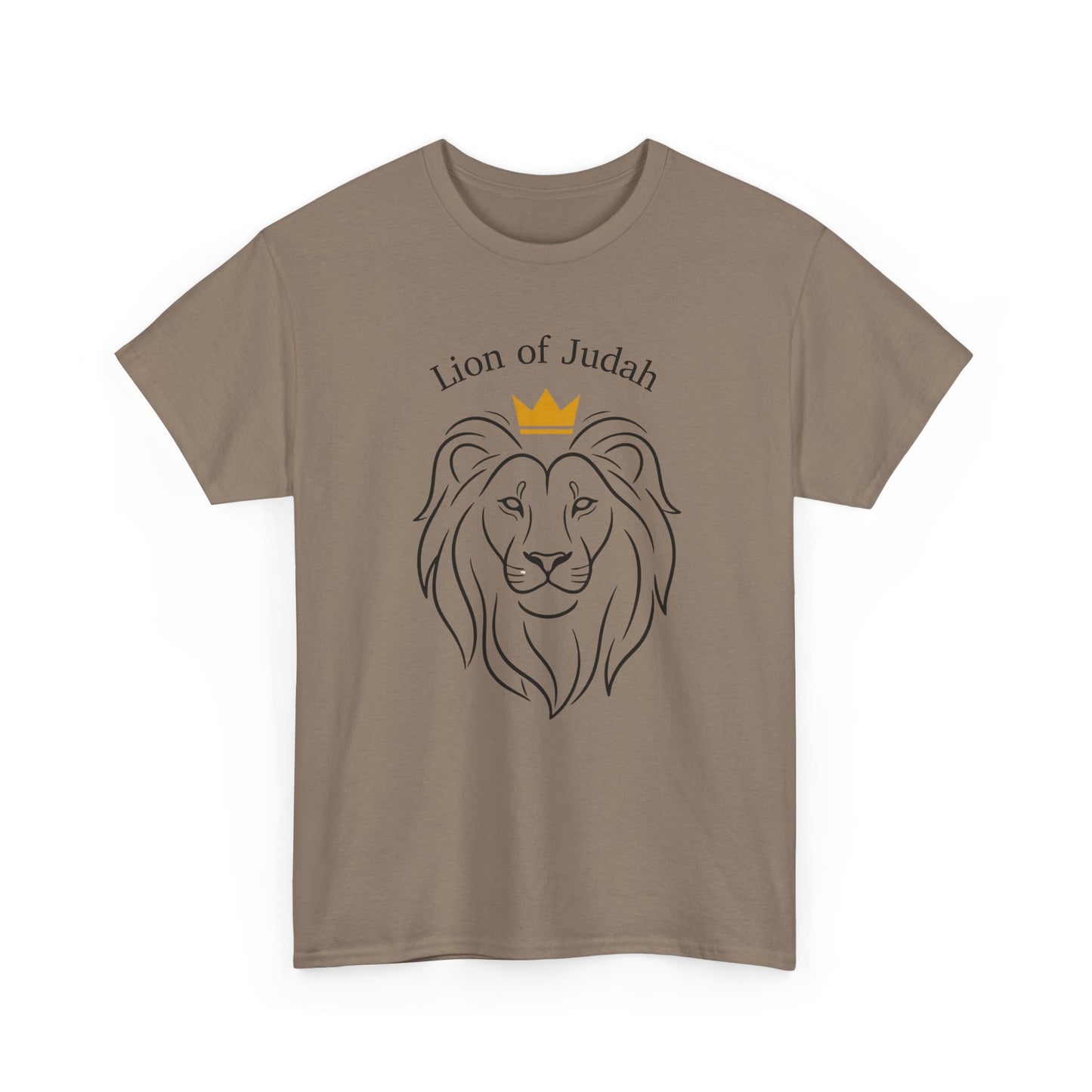 Lion of Judah T-Shirt -- Crowned Lion Christian Faith Tee
