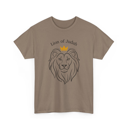 Lion of Judah T-Shirt -- Crowned Lion Christian Faith Tee