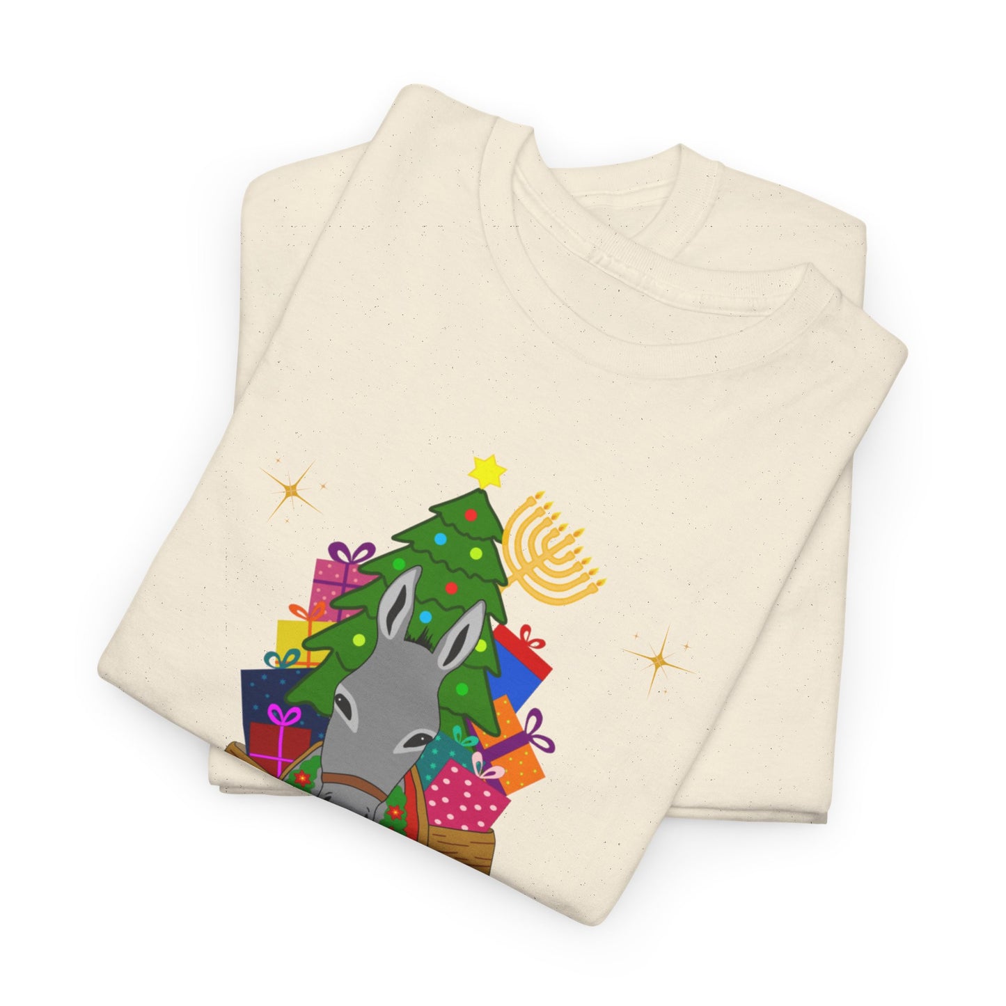 Holiday Donkey Tee – Festive "Happy Holidays" Christmas Hanukkah Gift Shirt