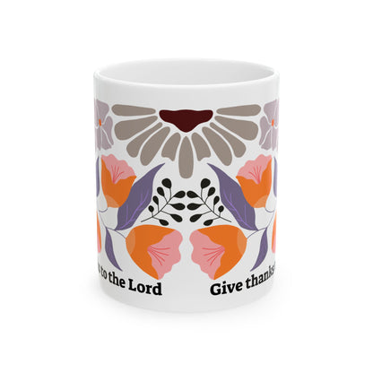 Floral Ceramic Mug, (11oz, 15oz)