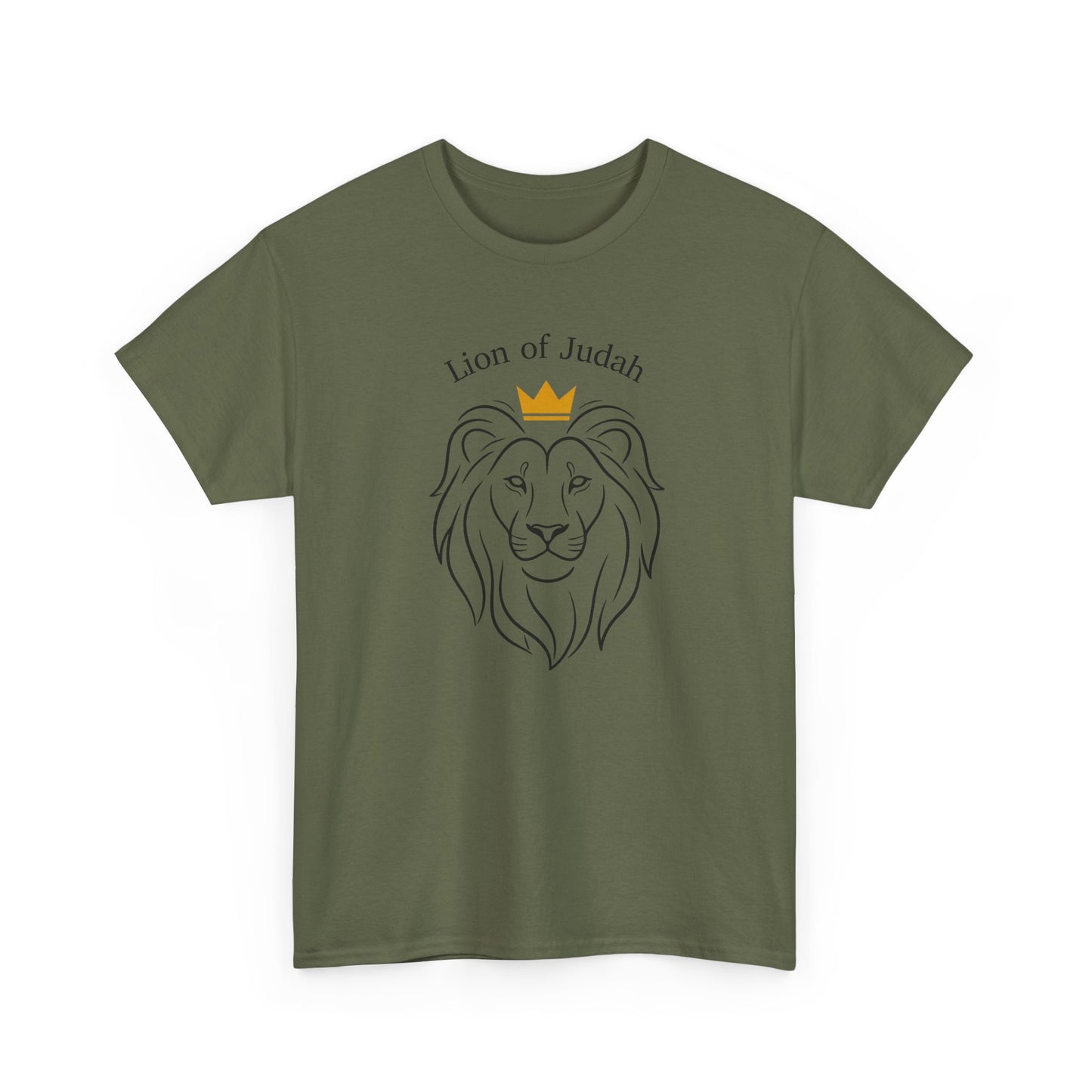 Lion of Judah T-Shirt - Crowned Lion Christian Faith Tee