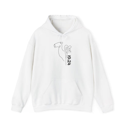 Minimalist Camel Line Art Hoodie — 'Be Cool' Graphic Sweatshirt