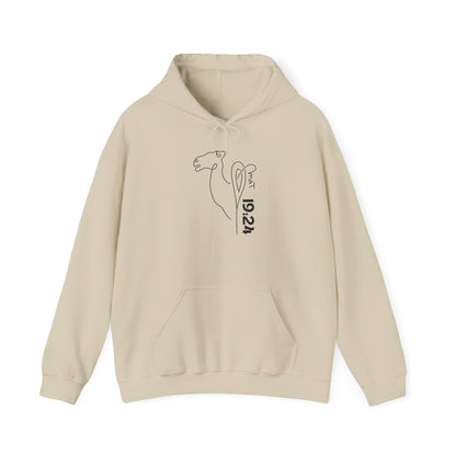 Minimalist Camel Line Art Hoodie — 'Be Cool' Graphic Sweatshirt