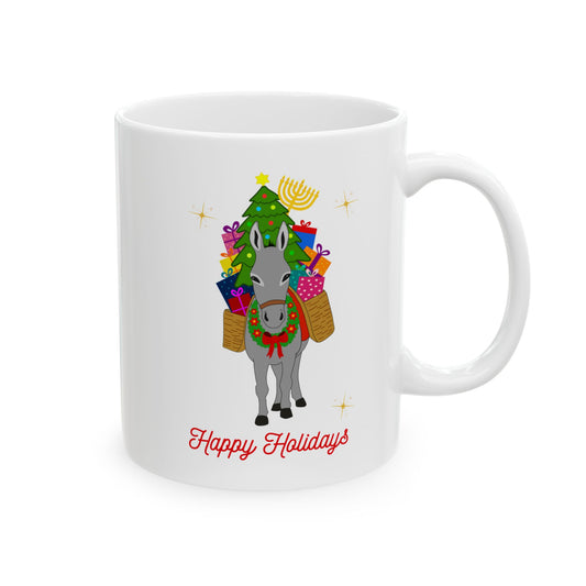 Happy Holidays Mug - Colorful Birthday Treats Coffee Cup (11oz, 15oz)