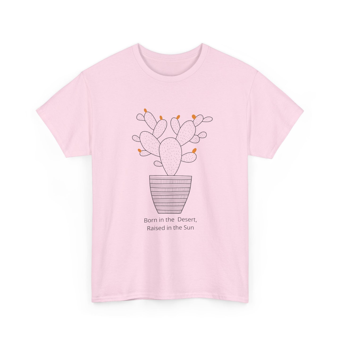 Cactus Pot minimalist faith-based shirt in Light Pink, unique Christian gift for her.