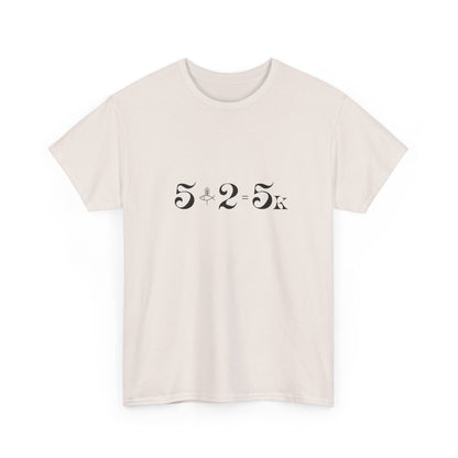 Modern Ice Grey 5.2.5k miracle t-shirt, minimalist biblical design, Nagilabo Holy Land style.