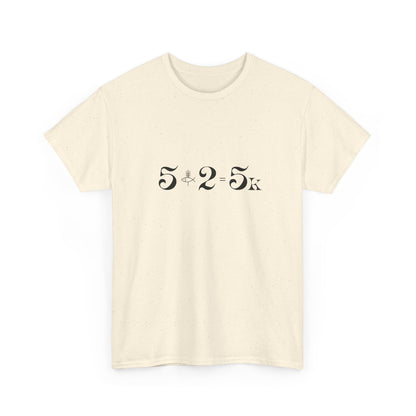 Natural color 5.2.5k miracle minimalist shirt, 5 loaves and 2 fish biblical illustration.